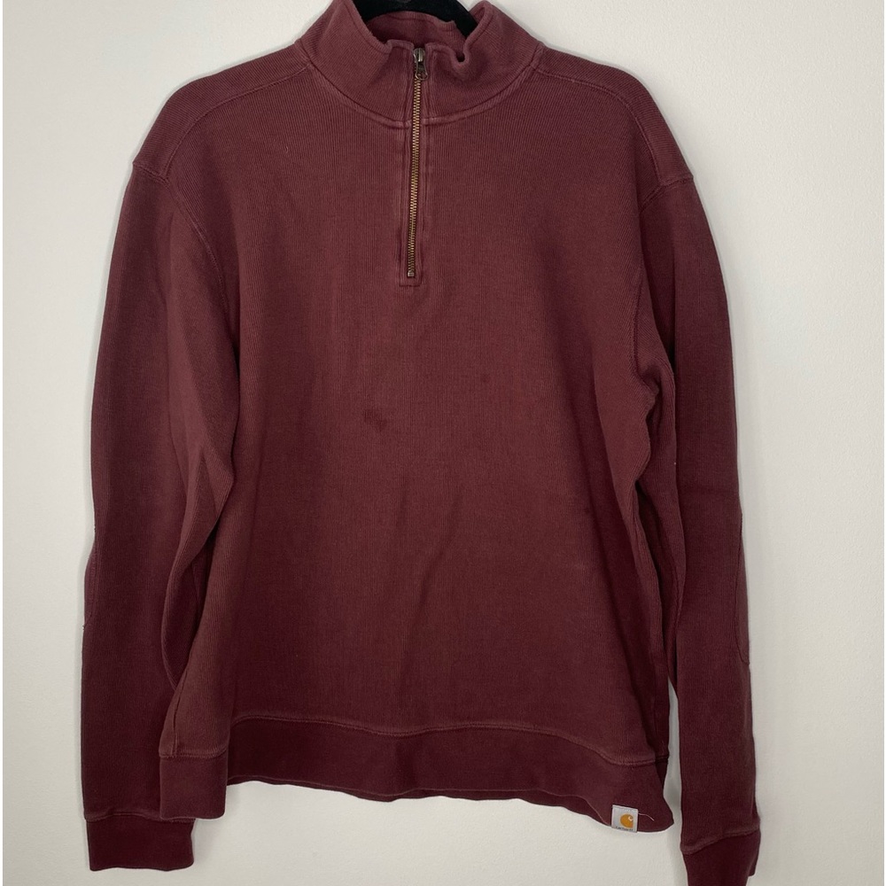 Mens Carhartt maroon sweater Size Large